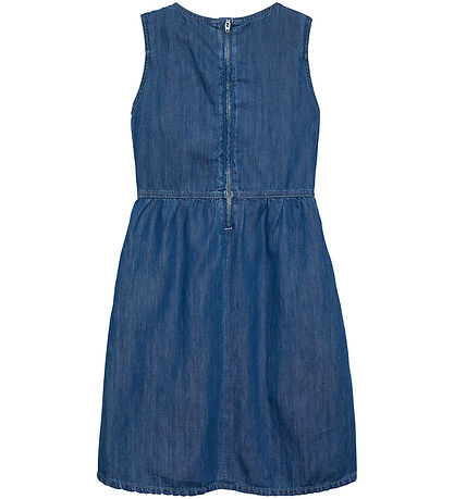 Calvin Klein Kjóll - Gallaefni - Mid Serenity Blue