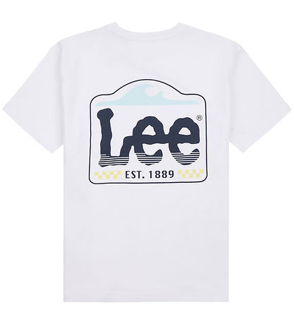 Lee Stuttermabolur - Wave Grafík - Bright White