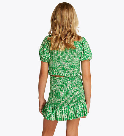 Tommy Hilfiger Topp - Tryckt smock - Strålande Green