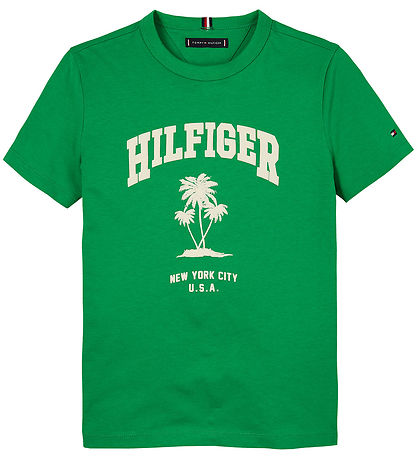 Tommy Hilfiger T-shirt - Palm Print - Radiant Green