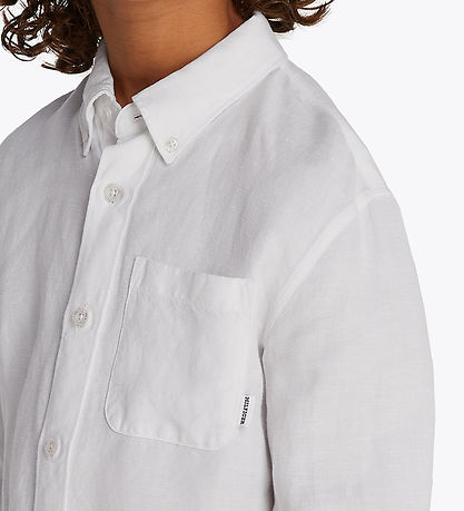 Tommy Hilfiger Skjorte - Lin - Linblanding - Hvit