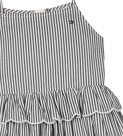 Tommy Hilfiger Kjóll - Strap Dress - Dark Nætur Dökkblátt Rönd