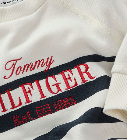 Tommy Hilfiger Sweatshirt - Script - Dark Night Navy Stripe