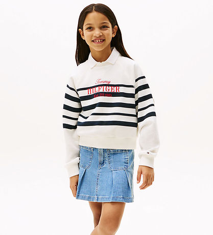 Tommy Hilfiger Sweatshirt - Script - Dark Night Navy Stripe