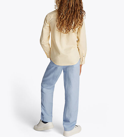 Tommy Hilfiger Byxor - Lin - Blåsigt Blue