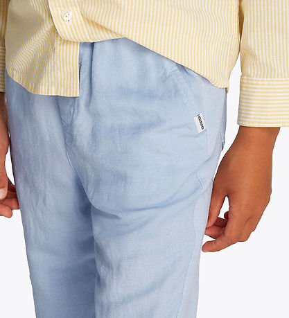 Tommy Hilfiger Byxor - Lin - Blåsigt Blue
