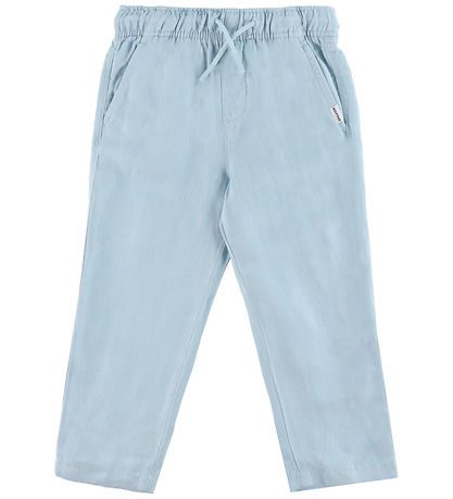 Tommy Hilfiger Byxor - Lin - Blåsigt Blue