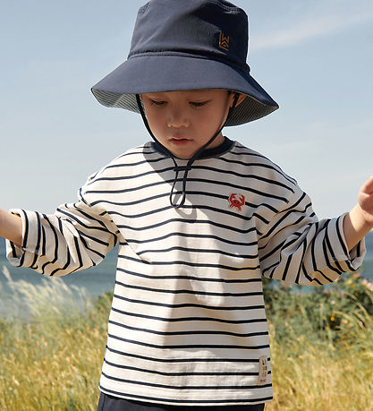 Liewood Stuttermabolur - Tyler - Stripes Classic Navy