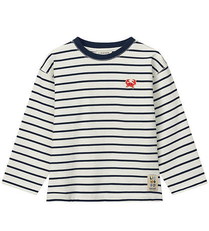 Liewood Stuttermabolur - Tyler - Stripes Classic Navy
