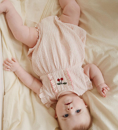 Konges Sløjd Summer Romper - Ellie - Peony Stripe