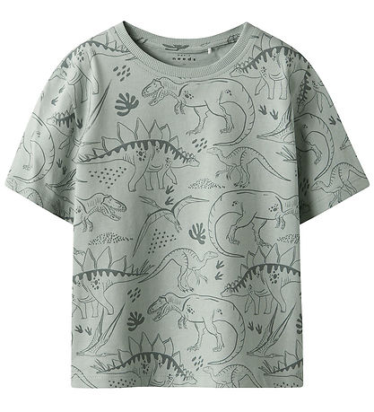 Name It Stuttermabolur - NmmValther - Aqua Grár/Tone Dino