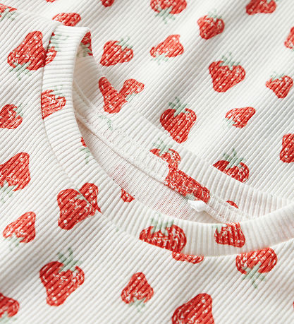 Name It T-shirt - NmfVemma - Bright White/Strawberry