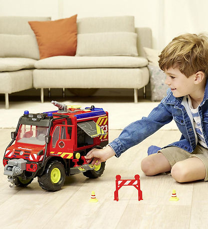 Dickie Toys Feuerwehrauto - MB Unimog U530 vier Rettung - Sound/