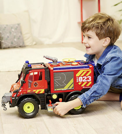 Dickie Toys Feuerwehrauto - MB Unimog U530 vier Rettung - Sound/