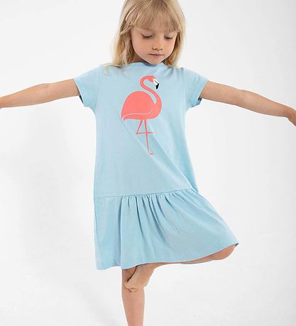 DYR-Cph Kleid - Tierisch munter - Baby Blue Flamingo