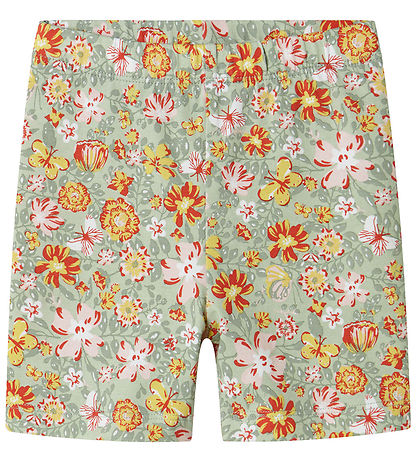Name It Bicycle Shorts - NmfVayo - Aqua Gray w. Flowers