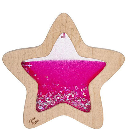 Petit Boum skynjunarleikföng - Tré - Flæði Star - Bleikt