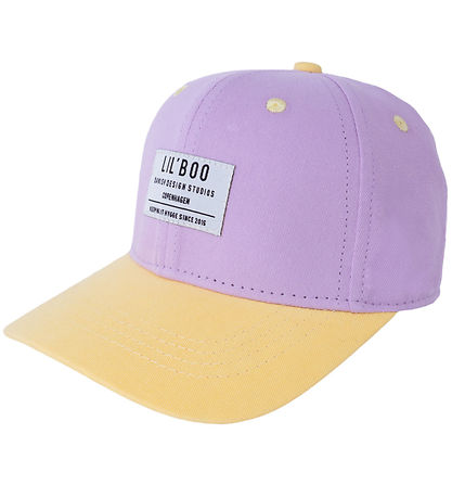 Lil' Boo Copenhagen Kappe - Organic Block Snapback - Lila/Gelb