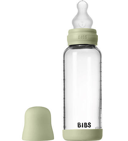 BIBS Nappflaska - 240 ml - Glas/Silikon - Sage