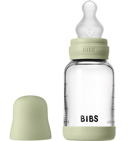 BIBS Nappflaska - 120 ml - Glas/Silikon - Sage