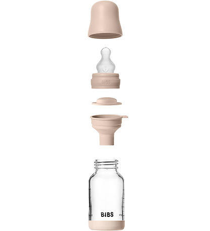 BIBS Peli - 120 ml - Gler/Sílikon - Blush