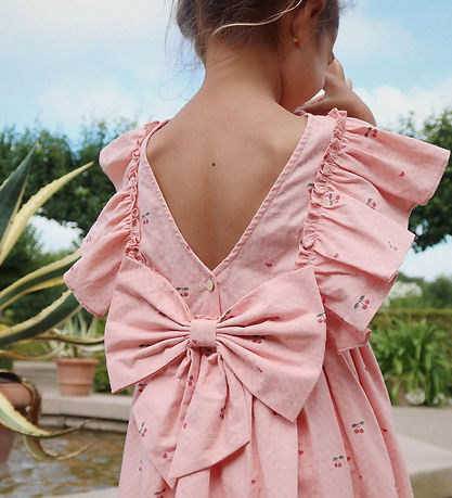 Konges Sløjd Kleid - Euböa Bow - Cherry Coeur