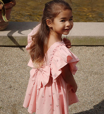 Konges Sløjd Kleid - Euböa Bow - Cherry Coeur
