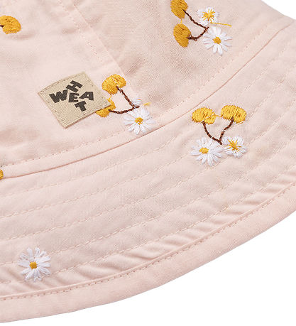 Wheat Bucket Hat - Alec - Powder Yellow Cherries