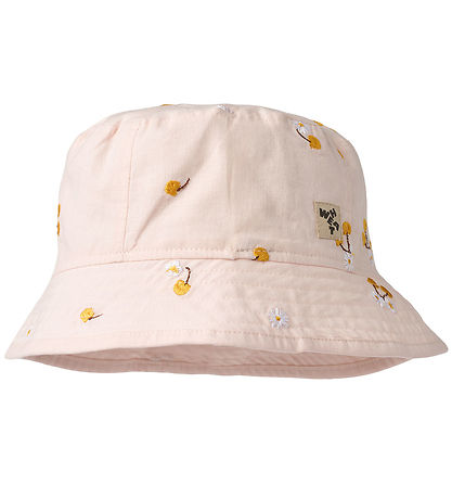Wheat Bucket Hat - Alec - Powder Yellow Cherries
