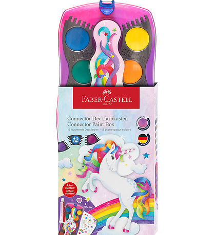 Faber-Castell Vesiväri - Unicorn Vaaleanpunainen - 12 Värit + ki