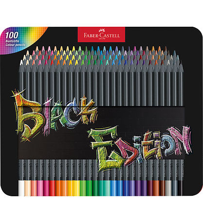 Faber-Castell Colouring Pencils - Triangular - Black Edition Tin