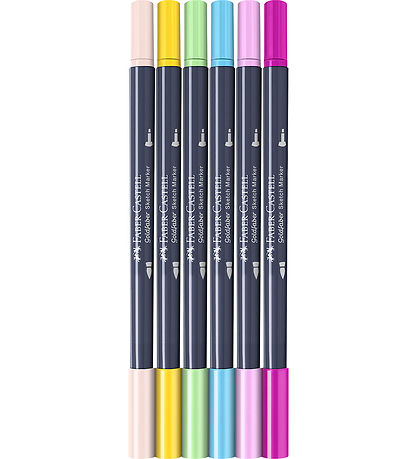 Faber-Castell Tússlitir - 6 Stk. - Goldfaber teikning - Kawaii