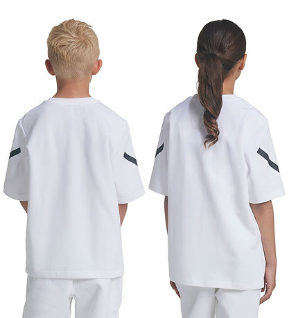 adidas Performance Stuttermabolur - J ZNE Tee - Hvítur/Svart