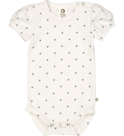 Müsli Bodysuit s/s - Daisy Puff - Conditioner Cream/Corn/Breeze