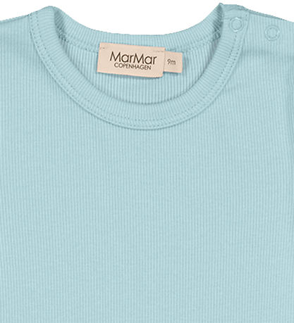 MarMar Bodysuit s/s - Rib - Modal - Plain - Heavenly Blue