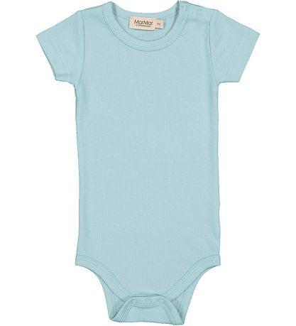 MarMar Bodysuit s/s - Rib - Modal - Plain - Heavenly Blue
