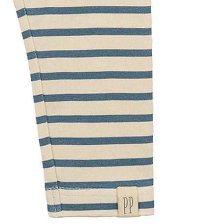 Petit Piao Leggings - Total - Blue Mirage/Off White