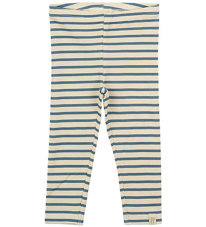 Petit Piao Leggings - Total - Blue Mirage/Off White