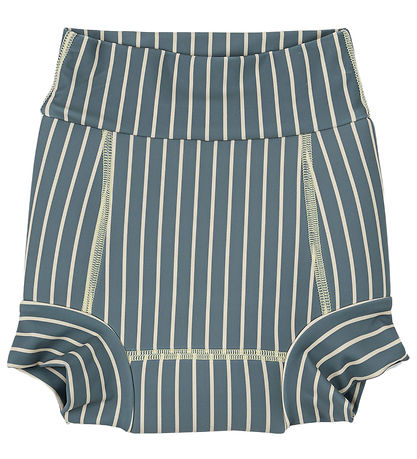 Petit Piao Swim Diaper - Diapers - Blue Mirage/Off White