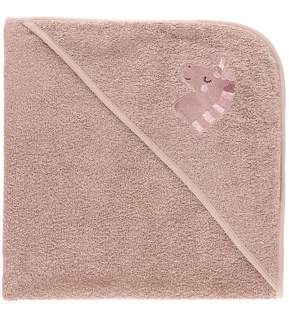 Nørgaard Madsens Handduk m. huva - 75x75 cm - Mauve m. Enhörning