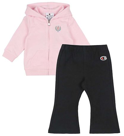 Champion Set - Cardigan/Byxor - Rosa/Svart m. Logo