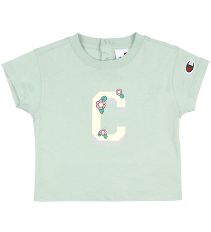 Champion Shorts Set - T-shirt/Shorts - Dusty Green w. Logo