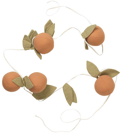 Ferm Living Apfelsine Girlande - 220 cm - Orange/Grün