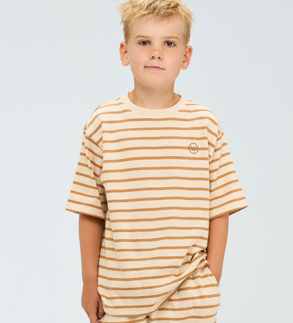 The New T-paita - musta - intialainen Tan Striped