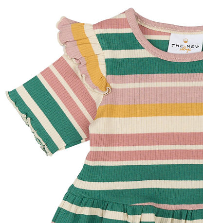 The New Siblings Kleid - TnstOcean - Rib - Multi Striped