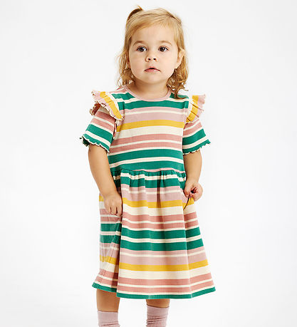 The New Siblings Kleid - TnstOcean - Rib - Multi Striped