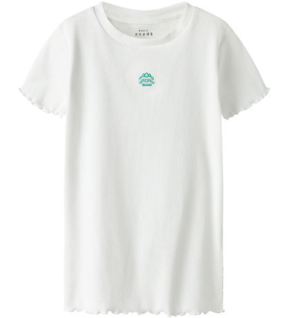 Name It T-shirt - NkfVivemma - Rib - Bright White/Striped Shell