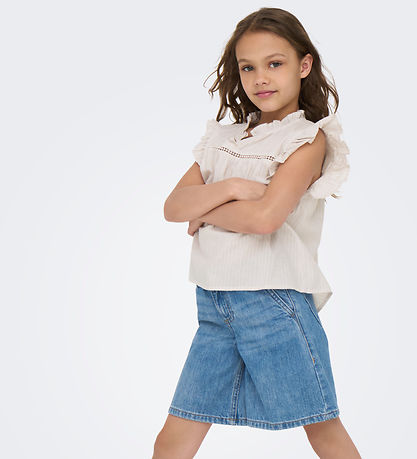 Kids Only T-shirt - KogDaimi - Feather Gray/White