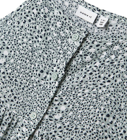 Name It Topp - NkfJilli - Strap - Aqua Grå/Leo