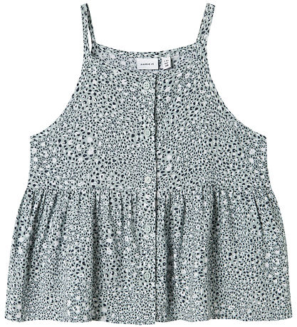 Name It Topp - NkfJilli - Strap - Aqua Grå/Leo